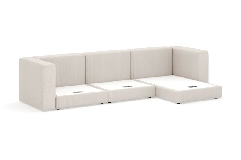 Hagblom 4-sits Divansoffa med Förvaring Vändbar - Beige - Möbler - Soffa - Divansoffa & schäslongsoffa - 4 sits soffa med divan