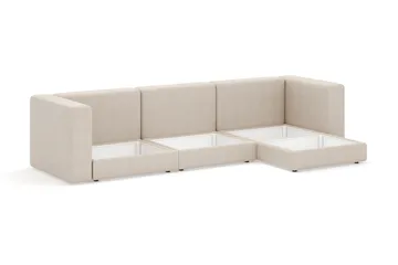 Hagblom 4-sits Divansoffa med Förvaring Vändbar - Beige - Möbler - Soffa - Divansoffa & schäslongsoffa - 4 sits soffa med divan