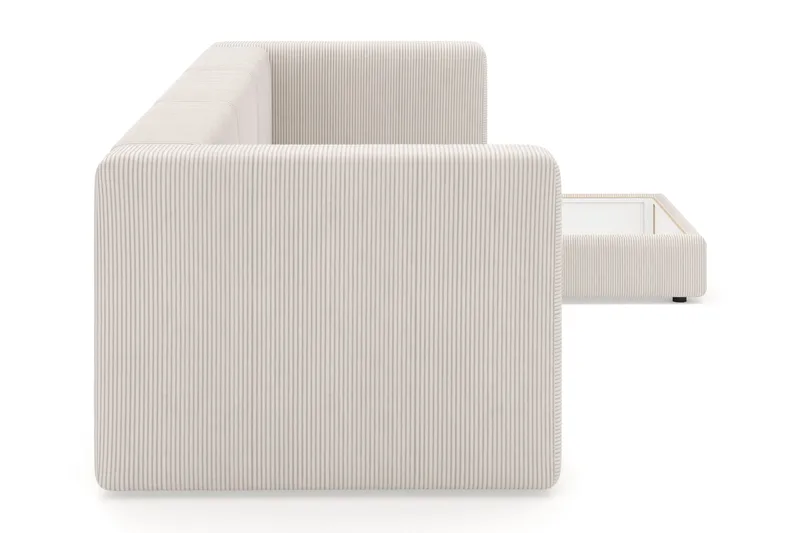 Hagblom 4-sits Divansoffa med Förvaring Vändbar - Beige - Möbler - Soffa - Divansoffa & schäslongsoffa - 4 sits soffa med divan