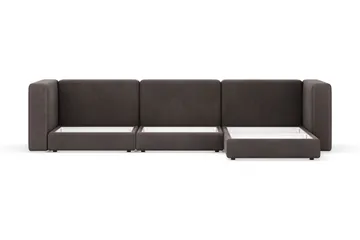 Hagblom 4-sits Divansoffa med Förvaring Vändbar - Brun - Möbler - Soffa - Divansoffa & schäslongsoffa - 4 sits soffa med divan