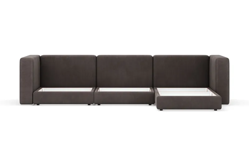 Hagblom 4-sits Divansoffa med Förvaring Vändbar - Brun - Möbler - Soffa - Divansoffa & schäslongsoffa - 4 sits soffa med divan