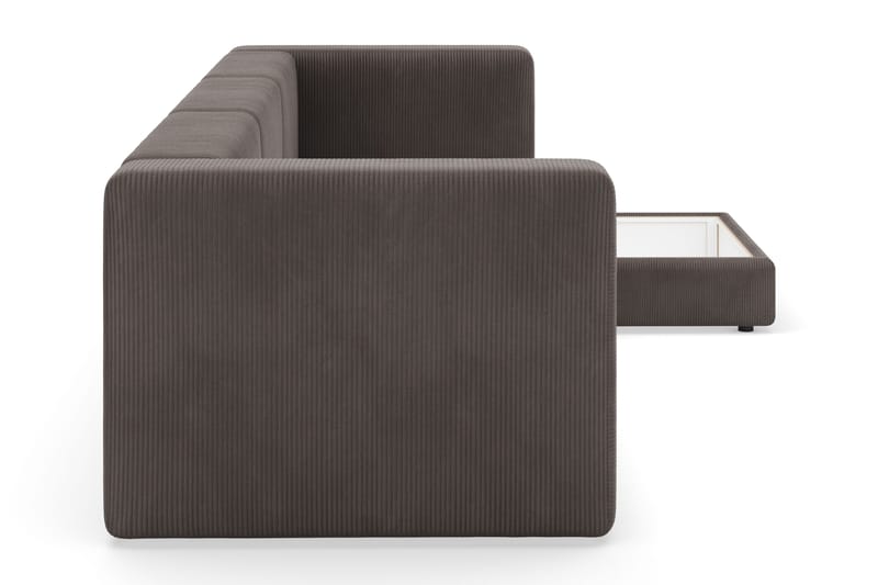 Hagblom 4-sits Divansoffa med Förvaring Vändbar - Brun - Möbler - Soffa - Divansoffa & schäslongsoffa - 4 sits soffa med divan