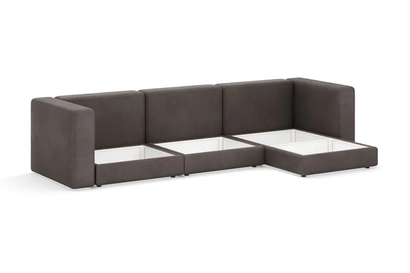 Hagblom 4-sits Divansoffa med Förvaring Vändbar - Mörkgrå - Möbler - Soffa - Divansoffa & schäslongsoffa - 4 sits soffa med divan