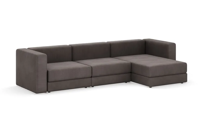 Hagblom 4-sits Divansoffa med Förvaring Vändbar - Taupe - Möbler - Soffa - Divansoffa & schäslongsoffa - 4 sits soffa med divan