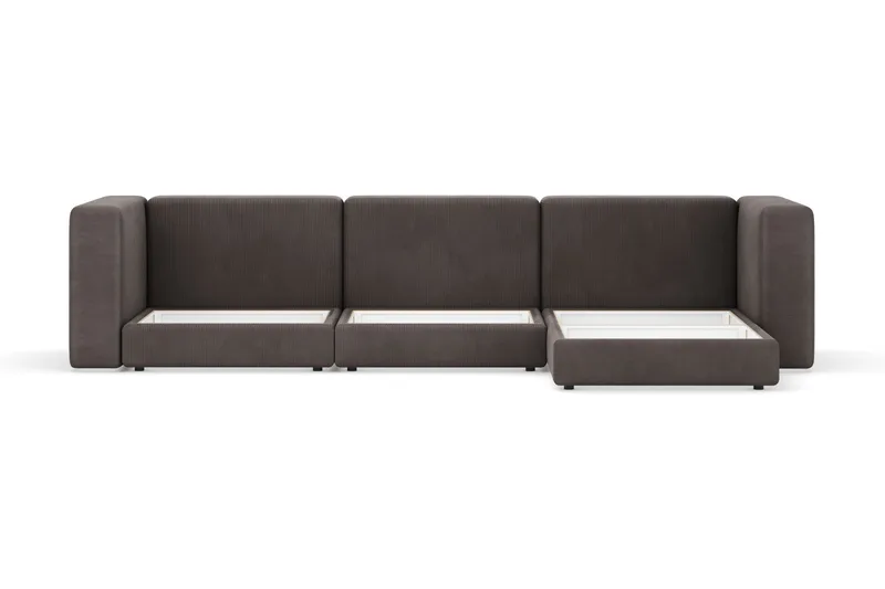 Hagblom 4-sits Divansoffa med Förvaring Vändbar - Taupe - Möbler - Soffa - Divansoffa & schäslongsoffa - 4 sits soffa med divan