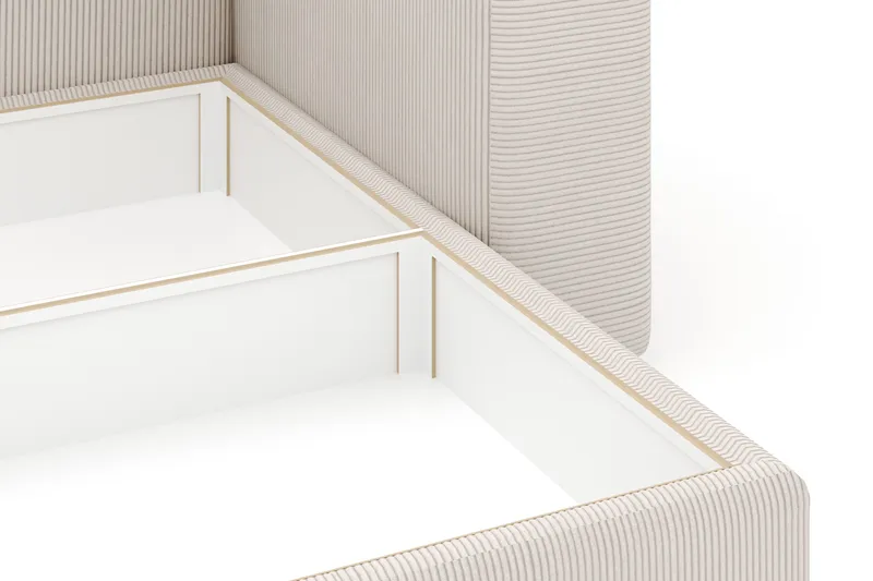 Hagblom 4-sits Vändbar Divansoffa 320 cm med Förvaring i Manchestertyg - Beige - Möbler - Soffa - Divansoffa & schäslongsoffa - 4 sits soffa med divan