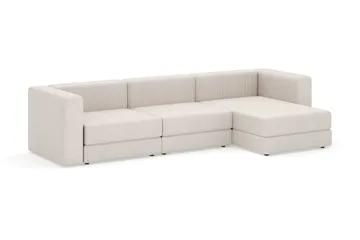Hagblom 4-sits Vändbar Divansoffa 320 cm med Förvaring i Manchestertyg - Beige - Möbler - Soffa - Divansoffa & schäslongsoffa - 4 sits soffa med divan