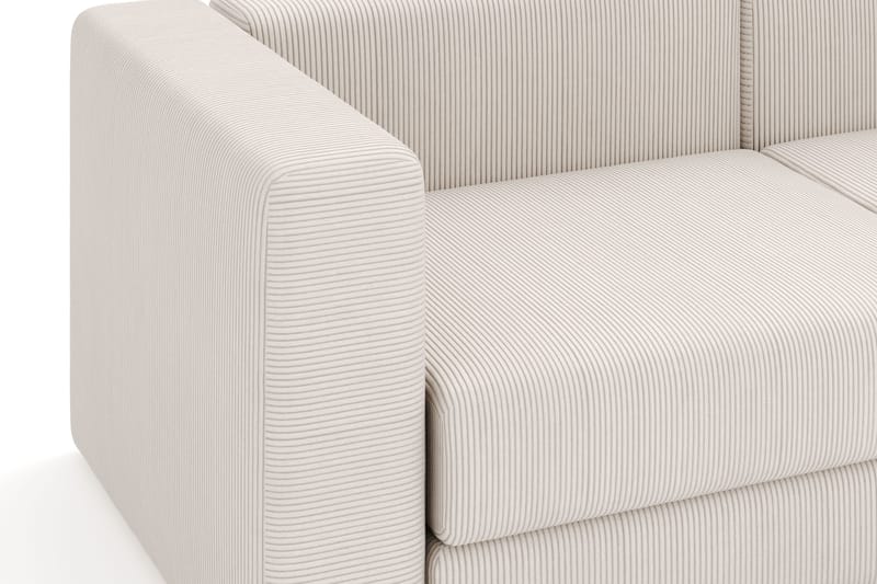 Hagblom 4-sits Vändbar Divansoffa 320 cm med Förvaring i Manchestertyg - Beige - Möbler - Soffa - Divansoffa & schäslongsoffa - 4 sits soffa med divan