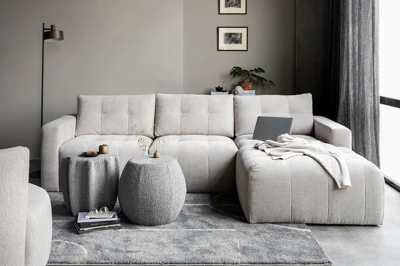 Hippylur 3-Sits Soffa Höger - Sand - Möbler - Soffa - Divansoffa & schäslongsoffa - 3 sits soffa med divan