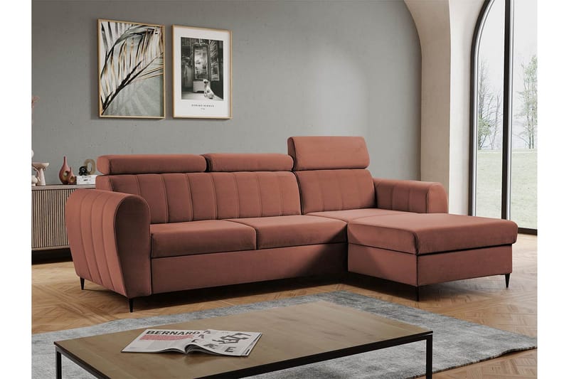 Hoffman Soffa med Divan 3-sits - Koppar - Möbler - Soffa - Divansoffa & schäslongsoffa - 3 sits soffa med divan