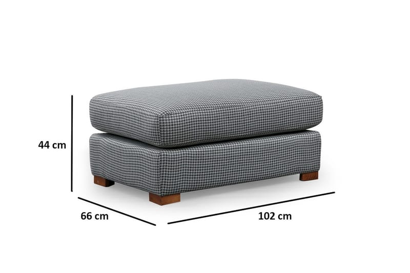 Huelva 3-sits Vänster L-formad Divansoffa Djup med Fotpall i Tyg - Grå - Möbler - Soffa - Divansoffa & schäslongsoffa