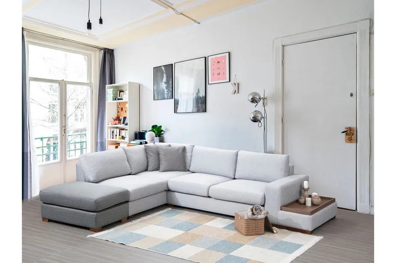 Huelva Divansoffa - Grå - Möbler - Soffa - Divansoffa & schäslongsoffa