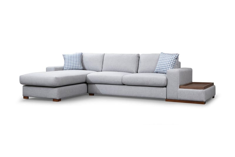 Huelva Vänstervänd L-formad Divansoffa med Schäslong 332 cm i Tyg - Grå - Möbler - Soffa - Divansoffa & schäslongsoffa