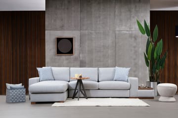Huelva Vänstervänd L-formad Divansoffa med Schäslong 332 cm i Tyg - Grå - Möbler - Soffa - Divansoffa & schäslongsoffa