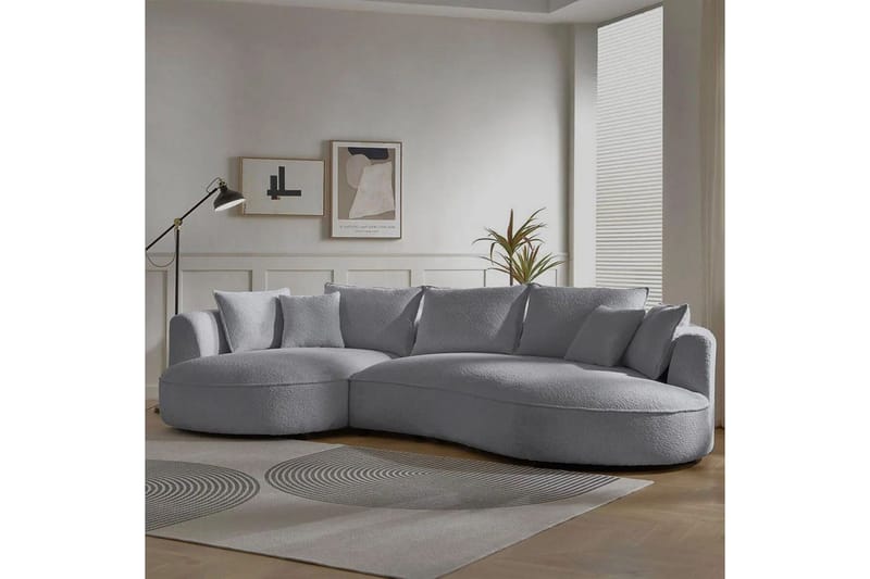 Hungirr Soffa med Divan 4-sits - Grå - Möbler - Soffa - Divansoffa & schäslongsoffa - 4 sits soffa med divan