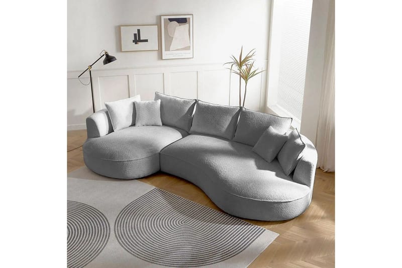 Hungirr Soffa med Divan 4-sits - Grå - Möbler - Soffa - Divansoffa & schäslongsoffa - 4 sits soffa med divan