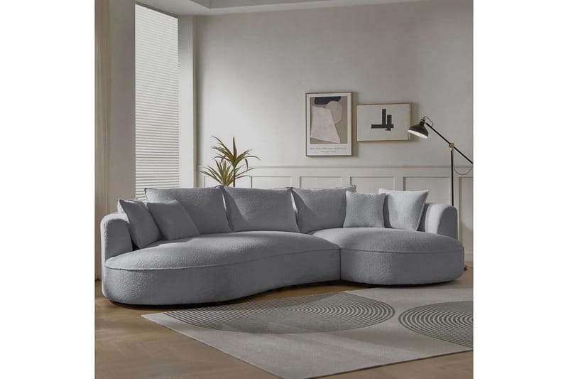 Hungirr Soffa med Divan 4-sits - Grå - Möbler - Soffa - Divansoffa & schäslongsoffa - 4 sits soffa med divan