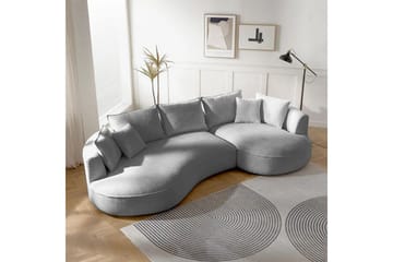 Hungirr Soffa med Divan 4-sits - Grå - Möbler - Soffa - Divansoffa & schäslongsoffa - 4 sits soffa med divan