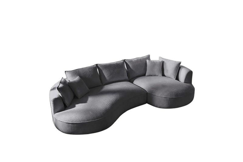 Hungirr Soffa med Divan 4-sits - Mörkgrå - Möbler - Soffa - Divansoffa & schäslongsoffa - 4 sits soffa med divan