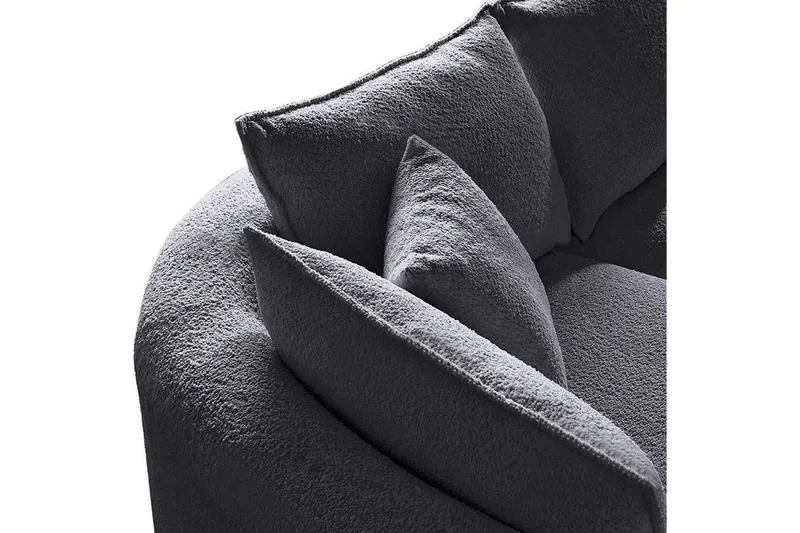 Hungirr Soffa med Divan 4-sits - Mörkgrå - Möbler - Soffa - Divansoffa & schäslongsoffa - 4 sits soffa med divan