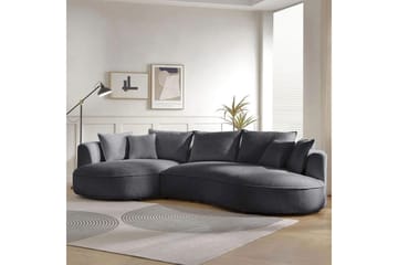 Hungirr Soffa med Divan 4-sits - Mörkgrå - Möbler - Soffa - Divansoffa & schäslongsoffa - 4 sits soffa med divan