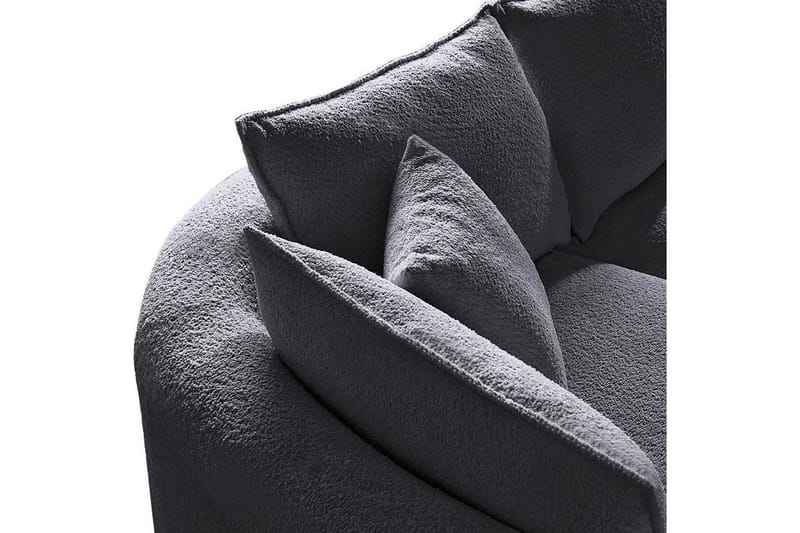 Hungirr Soffa med Divan 4-sits - Mörkgrå - Möbler - Soffa - Divansoffa & schäslongsoffa - 4 sits soffa med divan