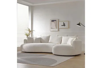 Hungirr Soffa med Divan 4-sits - Vit - Möbler - Soffa - Divansoffa & schäslongsoffa - 4 sits soffa med divan