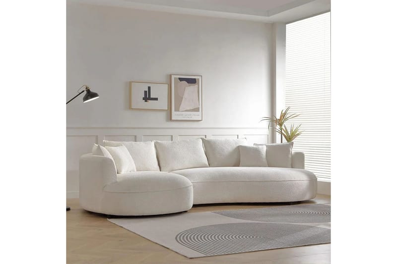 Hungirr Soffa med Divan 4-sits - Vit - Möbler - Soffa - Divansoffa & schäslongsoffa - 4 sits soffa med divan