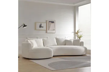 Hungirr Soffa med Divan 4-sits - Vit - Möbler - Soffa - Divansoffa & schäslongsoffa - 4 sits soffa med divan