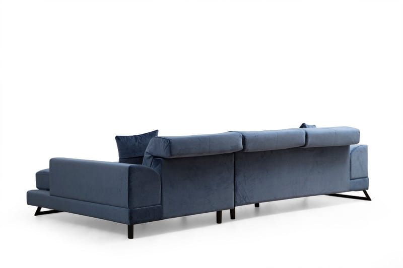 Jaraad Divansoffa 3-sits - Blå - Möbler - Soffa - Divansoffa & schäslongsoffa - 3 sits soffa med divan