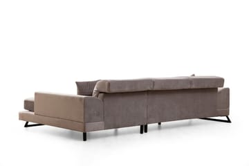 Jaraad Divansoffa 3-sits - Grå - Möbler - Soffa - Divansoffa & schäslongsoffa - 3 sits soffa med divan