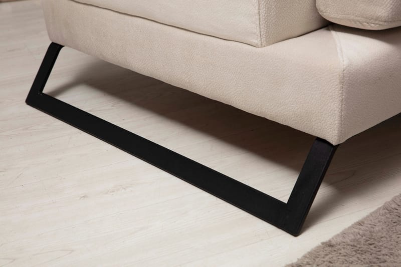 Jaraad Divansoffa Höger - Beige/Svart - Möbler - Soffa - Divansoffa & schäslongsoffa - 4 sits soffa med divan