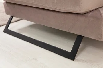 Jaraad Divansoffa Höger - Beige/Svart - Möbler - Soffa - Divansoffa & schäslongsoffa - 4 sits soffa med divan