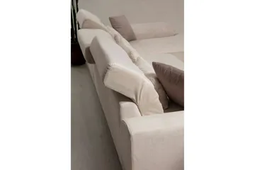 Jaraad Divansoffa Höger - Beige/Svart - Möbler - Soffa - Divansoffa & schäslongsoffa - 4 sits soffa med divan