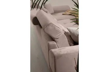 Jaraad Divansoffa Höger - Beige/Svart - Möbler - Soffa - Divansoffa & schäslongsoffa - 4 sits soffa med divan