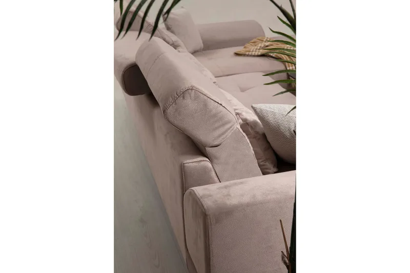 Jaraad Divansoffa Vänster - Beige/Svart - Möbler - Soffa - Divansoffa & schäslongsoffa - 4 sits soffa med divan