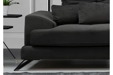 Jaraad Hörnsoffa med Divan Höger - Svart - Möbler - Soffa - Divansoffa & schäslongsoffa