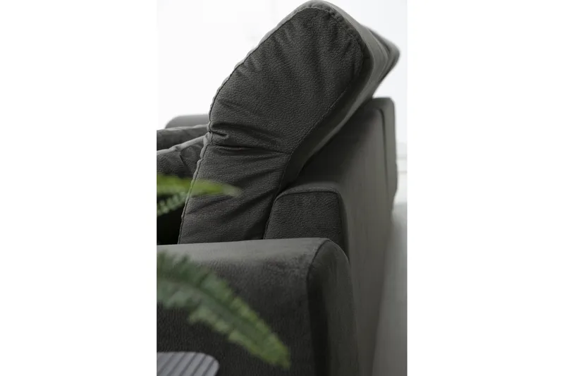 Jaraad Hörnsoffa med Divan Höger - Svart - Möbler - Soffa - Divansoffa & schäslongsoffa