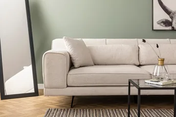 Jivago Divansoffa Höger - Beige/Svart - Möbler - Soffa - Divansoffa & schäslongsoffa - 4 sits soffa med divan
