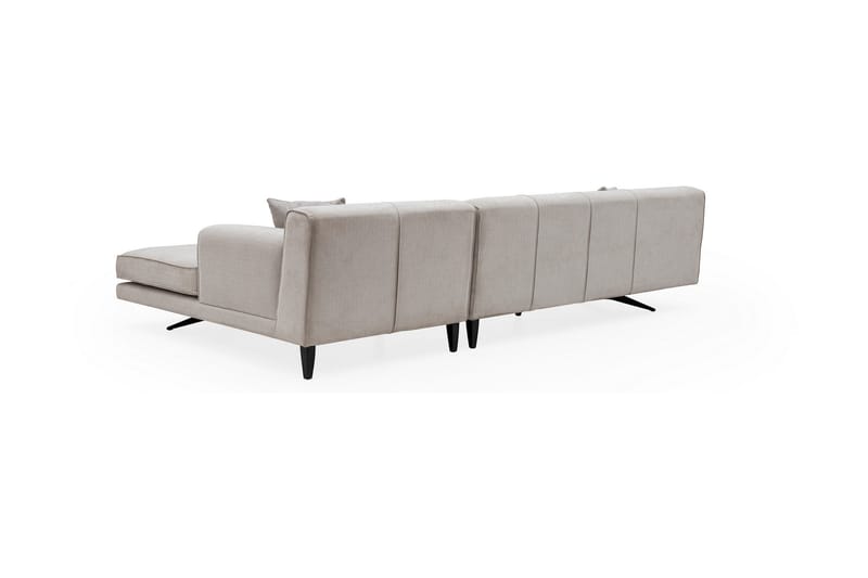 Jivago Divansoffa Höger - Beige/Svart - Möbler - Soffa - Divansoffa & schäslongsoffa - 4 sits soffa med divan