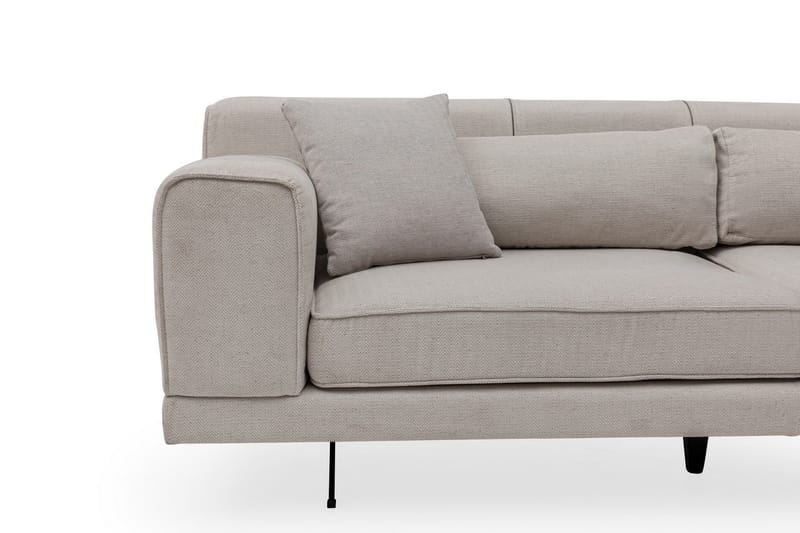 Jivago Divansoffa Höger - Beige/Svart - Möbler - Soffa - Divansoffa & schäslongsoffa - 4 sits soffa med divan