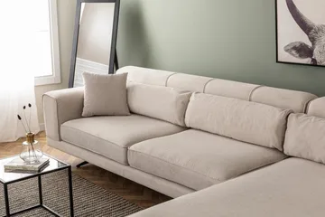 Jivago Divansoffa Höger - Beige/Svart - Möbler - Soffa - Divansoffa & schäslongsoffa - 4 sits soffa med divan