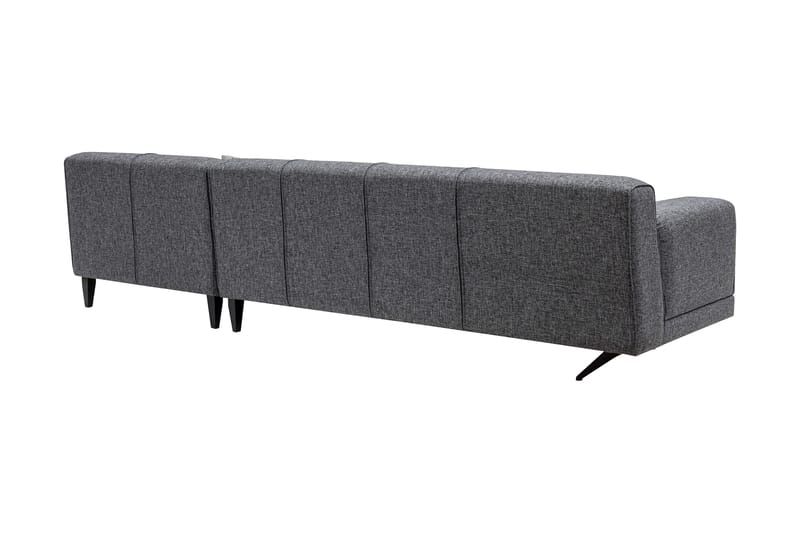 Jivago Divansoffa Höger - Grå/Svart - Möbler - Soffa - Divansoffa & schäslongsoffa - 4 sits soffa med divan