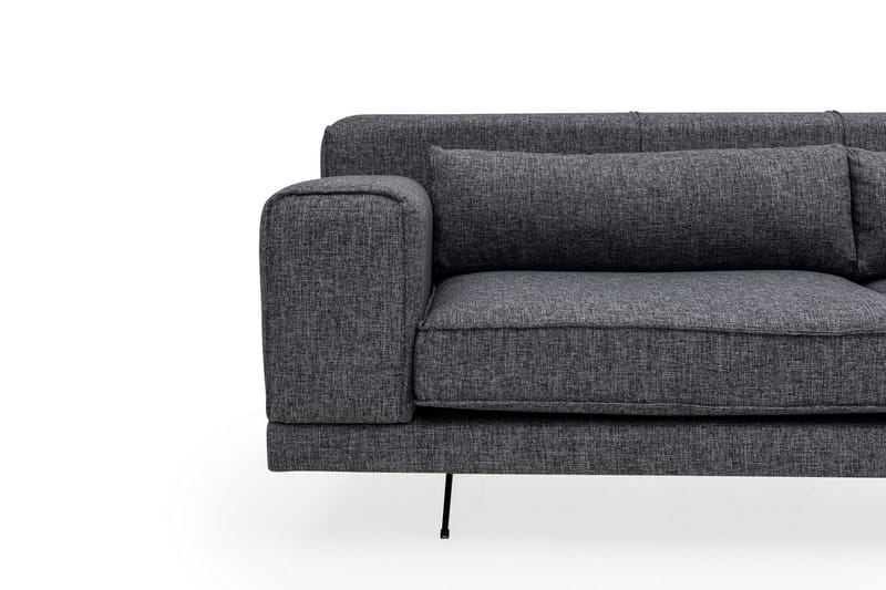 Jivago Divansoffa Höger - Grå/Svart - Möbler - Soffa - Divansoffa & schäslongsoffa - 4 sits soffa med divan