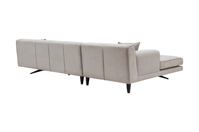 Jivago Divansoffa Vänster - Beige/Svart - Möbler - Soffa - Divansoffa & schäslongsoffa - 4 sits soffa med divan