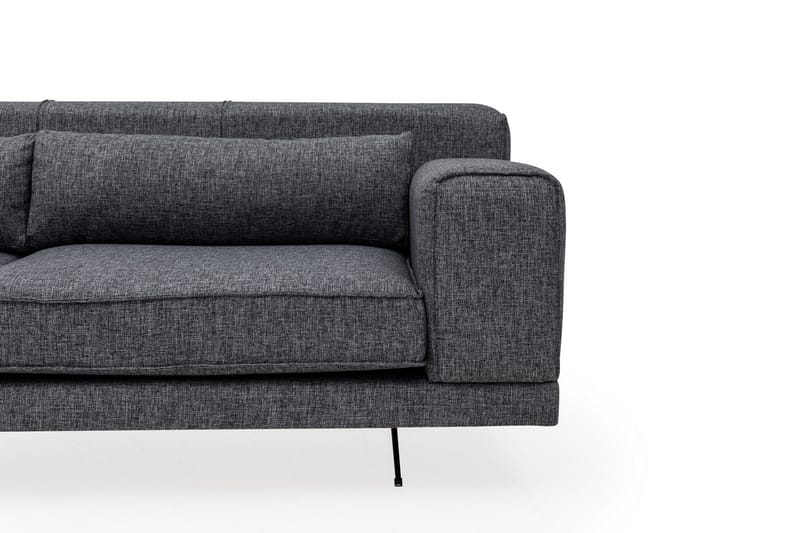 Jivago Divansoffa Vänster - Grå/Svart - Möbler - Soffa - Divansoffa & schäslongsoffa - 4 sits soffa med divan