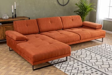 Kitimat Divansoffa 3-sits - Orange - Möbler - Soffa - Divansoffa & schäslongsoffa - 3 sits soffa med divan