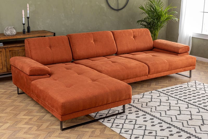 Kitimat Divansoffa 3-sits - Orange - Möbler - Soffa - Divansoffa & schäslongsoffa - 3 sits soffa med divan