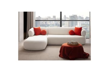 Kollumber Soffa med Divan 3-sits - Vit - Möbler - Soffa - Divansoffa & schäslongsoffa - 3 sits soffa med divan