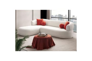 Kollumber Soffa med Divan 3-sits - Vit - Möbler - Soffa - Divansoffa & schäslongsoffa - 3 sits soffa med divan